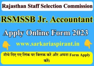 RSMSSB 5388 Jr Accountant Online Form 2023
